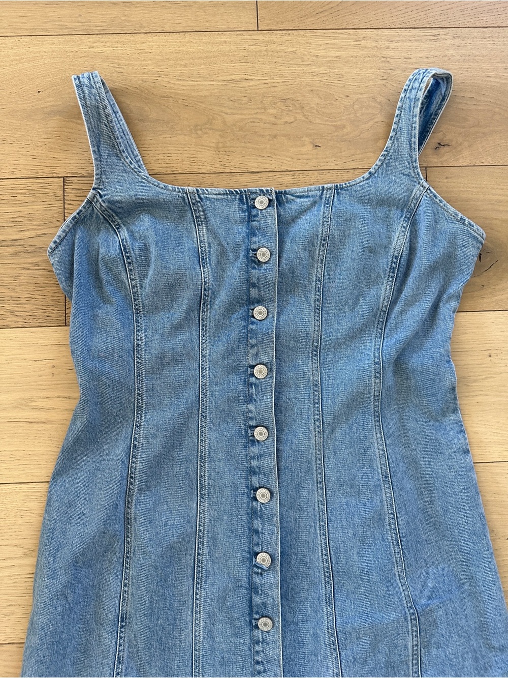 GAP Light Blue Denim Dress with Button Detail - Picture 2 of 7